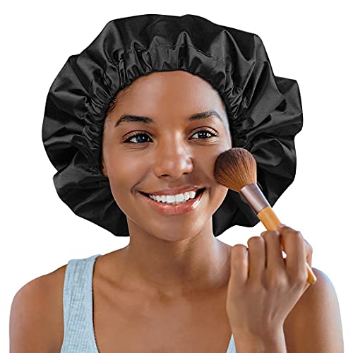 Heerf Jumbo Shower Cap for Men and Women with Box Braid, Locs, Long Curly Hair to Prevent Frizz - Image 5