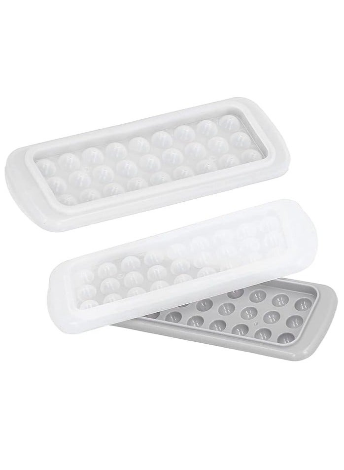 ميزون صينية مكعبات ثلج دائرية مكونة من 27 شبكة - قالب مبتكر صغير لصنع مكعبات الثلج لإكسسوارات المطبخ والبار - Image 1