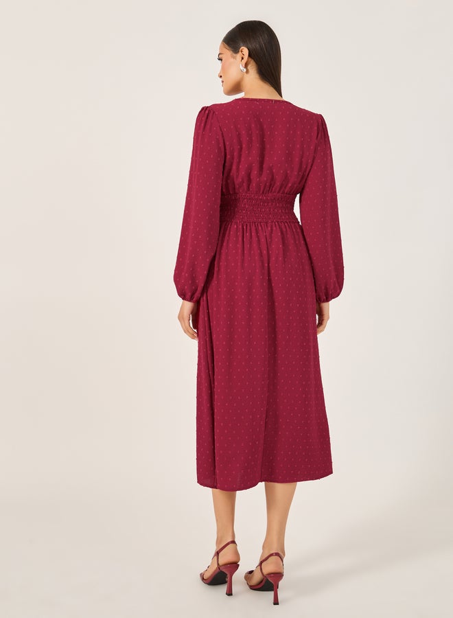 ستايلي فستان ميدي بأكمام طويلة - Image 5