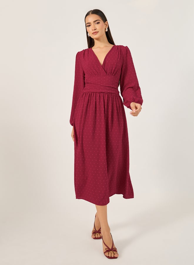 ستايلي فستان ميدي بأكمام طويلة - Image 2