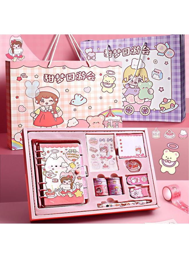 Bluejw Net Red Hand Ledger Suit Cute Girl Diary Walking Stick Material Tool Material Tape Sticker Gift Box To Zhe - Image 4