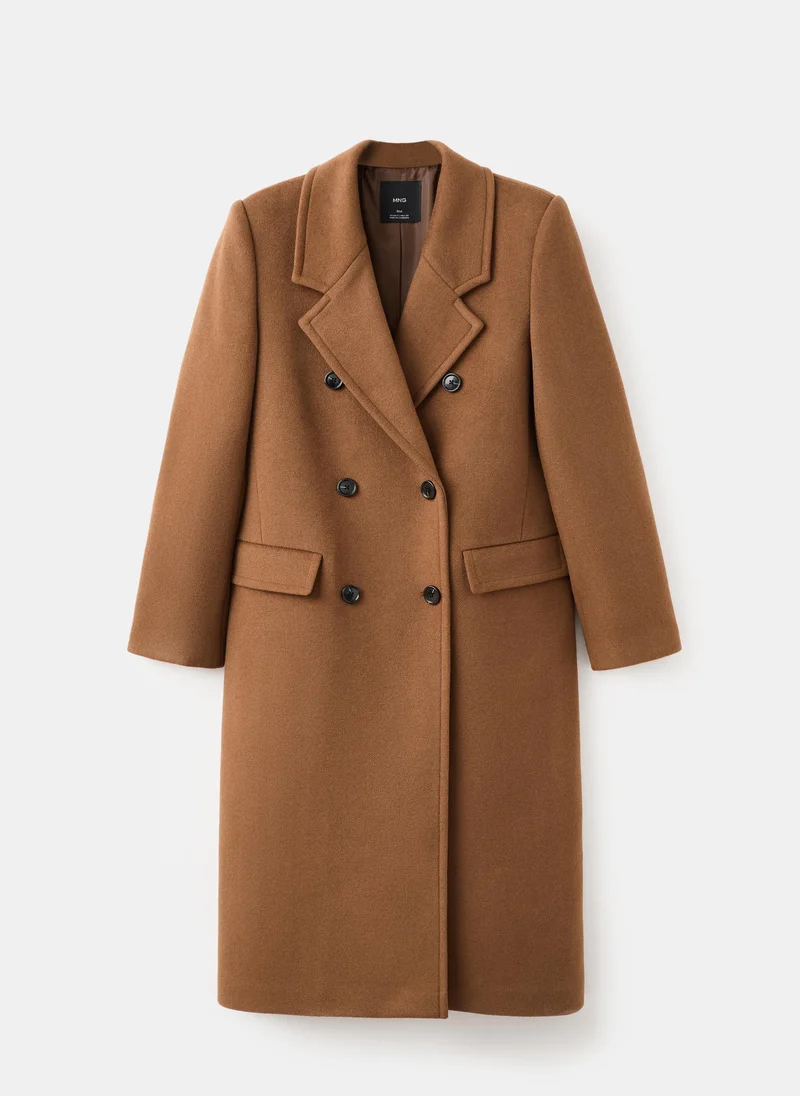 MANGO Double-breasted wool coat