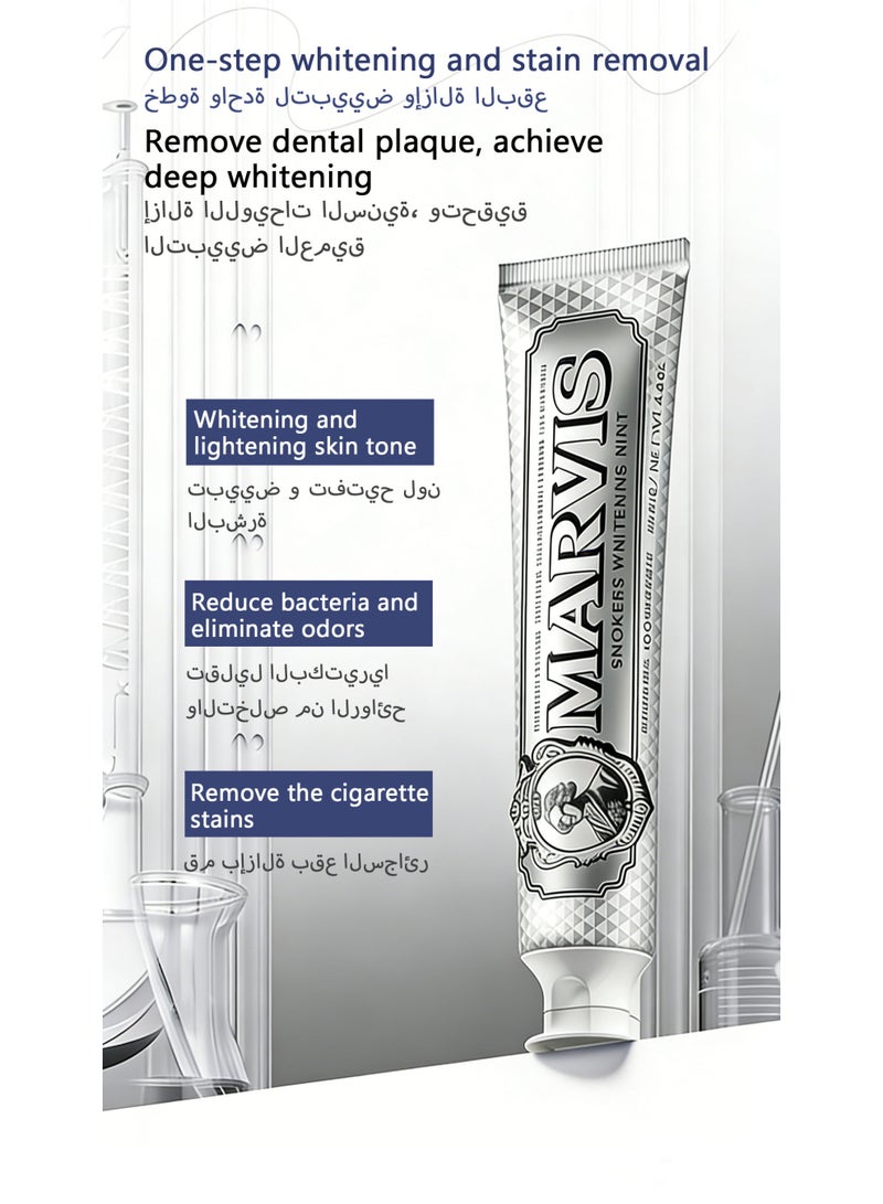 Marvis Whitening Mint Toothpaste - 85ml/4.4 Oz With Xylitol | Fresh Breath & Brighter Teeth - Image 4