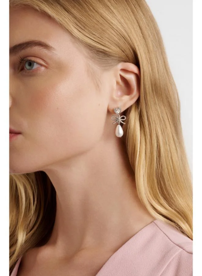Ted Baker  IVY: Icon Charm Heart Bow Pearl Drop Earrings for Women | Best Price UAE