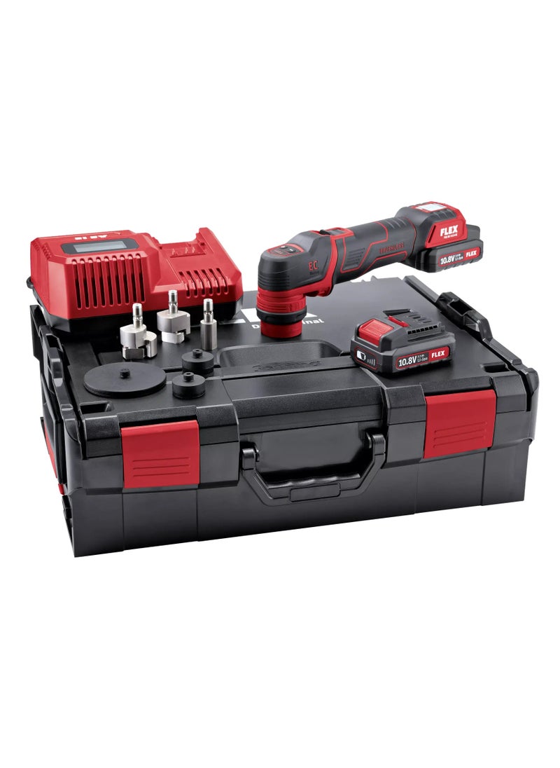 FLEX The Smart Cordless Rotary and Random Orbital Free-running Polisher Set, 10.8 V with 2×5.0 Ah Battery, Rapid Charger & Carrying Case  - Image 1