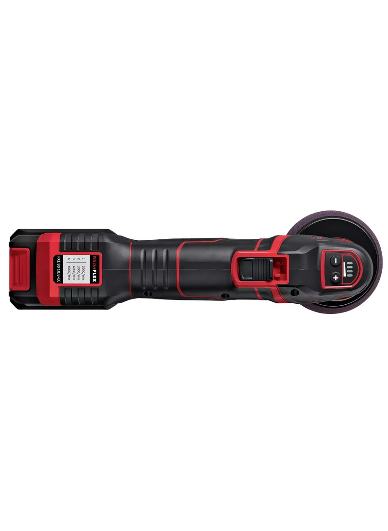 FLEX The Smart Cordless Rotary and Random Orbital Free-running Polisher Set, 10.8 V with 2×5.0 Ah Battery, Rapid Charger & Carrying Case  - Image 4