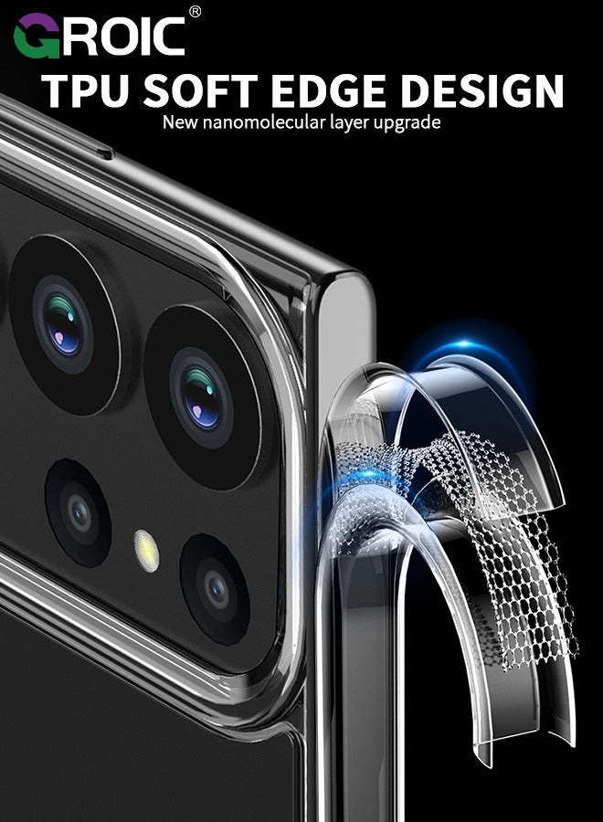 GROIC Samsung Galaxy S24 Ultra Clear Phone Case Compatible with MagSafe, Crystal Clear Slim Fit Thin Transparent Rugged Bumper Phone Cover Built-in Magnetic Ring Heavy Duty Shockproof  - Image 4