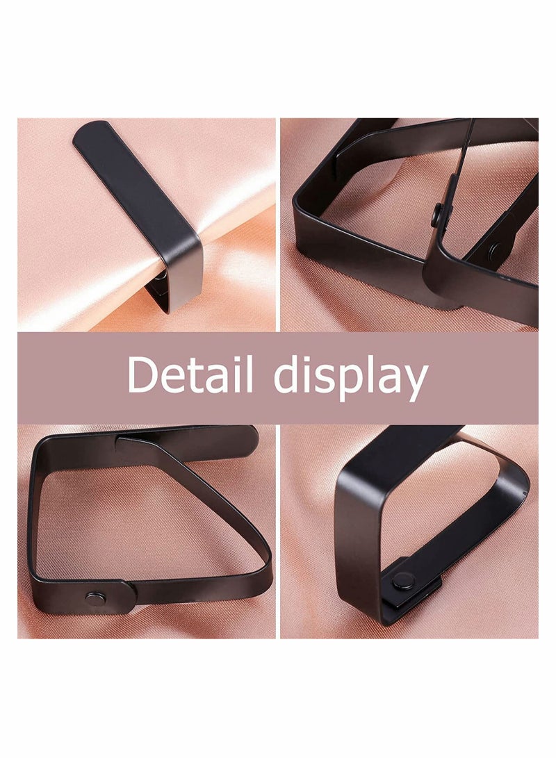 Excefore 4 Pack Tablecloth Clips Stainless Steel Table Cover Clamps, Suitable for Outdoor Indoor Party, Picnics, Restaurants & Weddings, Black - Image 5