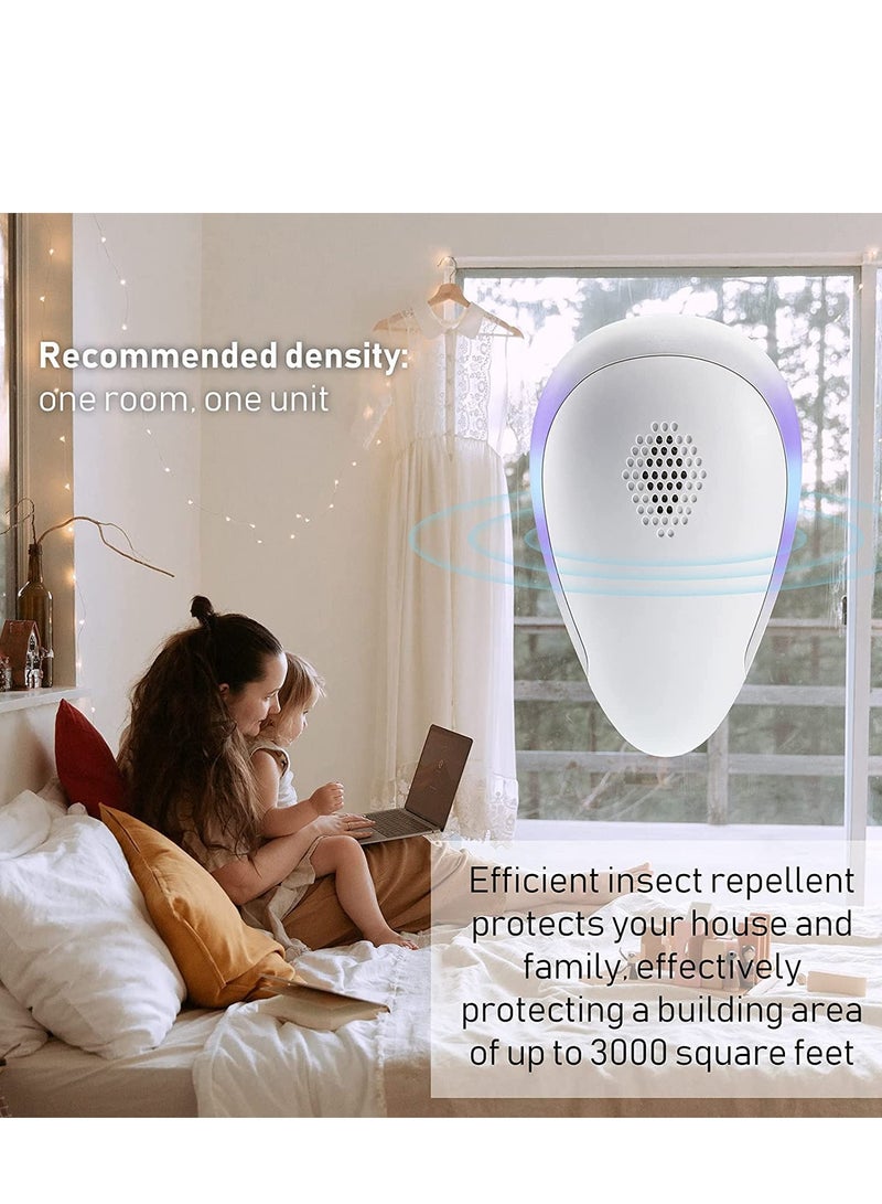 SOLARAE Ultrasonic Small Animal Repeller Electronic White Ant Fly Quiet Cockroach Repellent Device Control for Living Room Garage Office Hotel, for Rats, Roaches Mosquitoes 4 Pack - Image 3