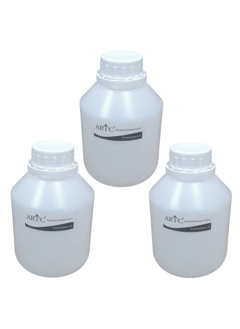 ARTC ARTC 3 Pieces Natural Color Plastic Bottle, Storage 500ML  - Image 1