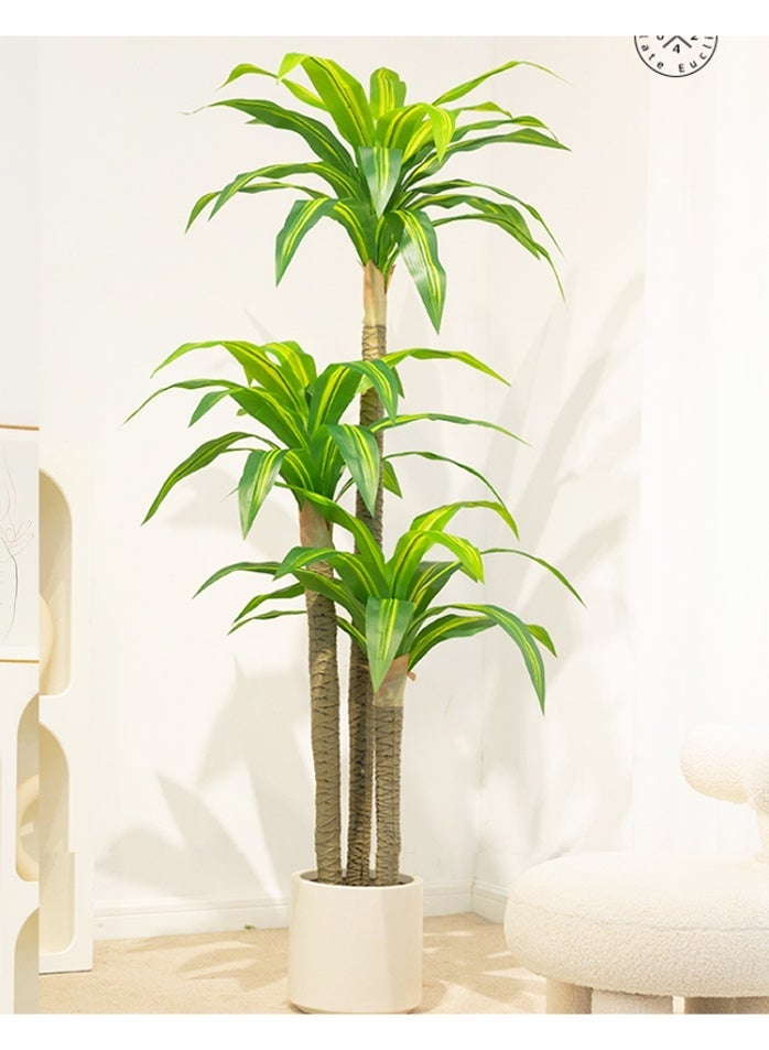 Simulated green plants, Basimu 160cm high-end light luxury fake plants, indoor living room decoration, floor decorations, biomimetic fake tree potted plants - Image 1