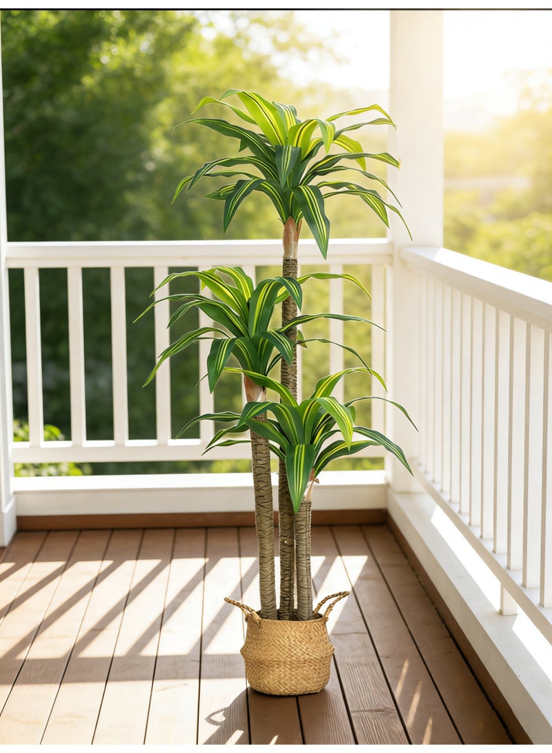 Simulated green plants, Basimu 160cm high-end light luxury fake plants, indoor living room decoration, floor decorations, biomimetic fake tree potted plants - Image 4