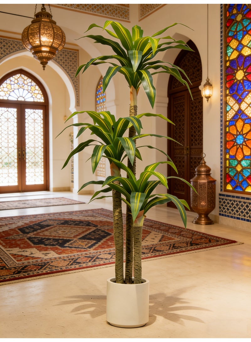 Simulated green plants, Basimu 160cm high-end light luxury fake plants, indoor living room decoration, floor decorations, biomimetic fake tree potted plants - Image 1