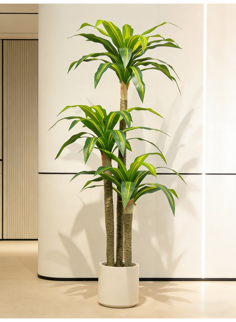 Simulated green plants, Basimu 160cm high-end light luxury fake plants, indoor living room decoration, floor decorations, biomimetic fake tree potted plants - Image 2