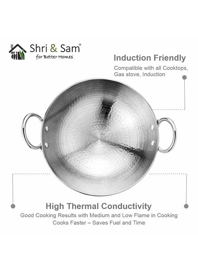 Shri & Sam قدر شري وسام من الفولاذ المقاوم للصدأ بوزن ثقيل، 2.5 مم، 20 سم، 1.1 كجم، 1.5 لتر - Image 3