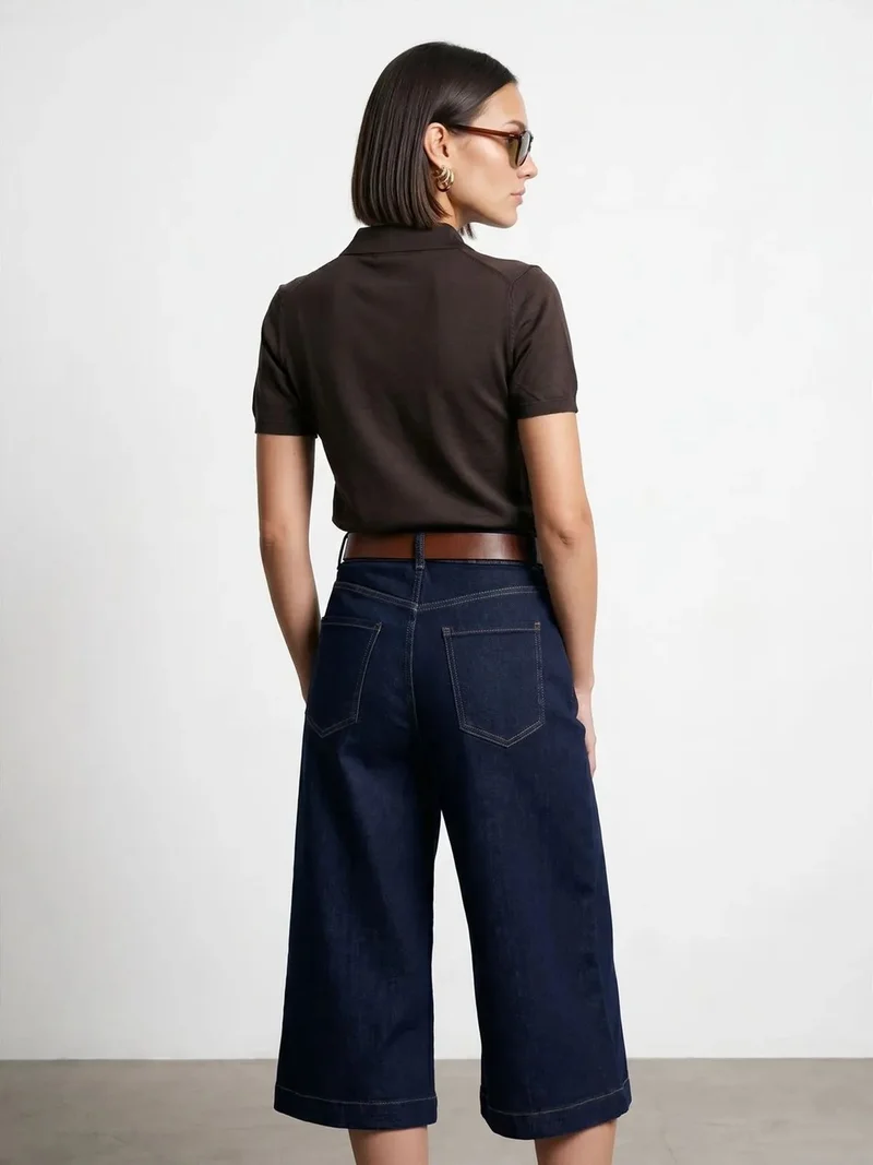 ديلفين DILVIN Slim Fit Polo Collar Knitted Blouse