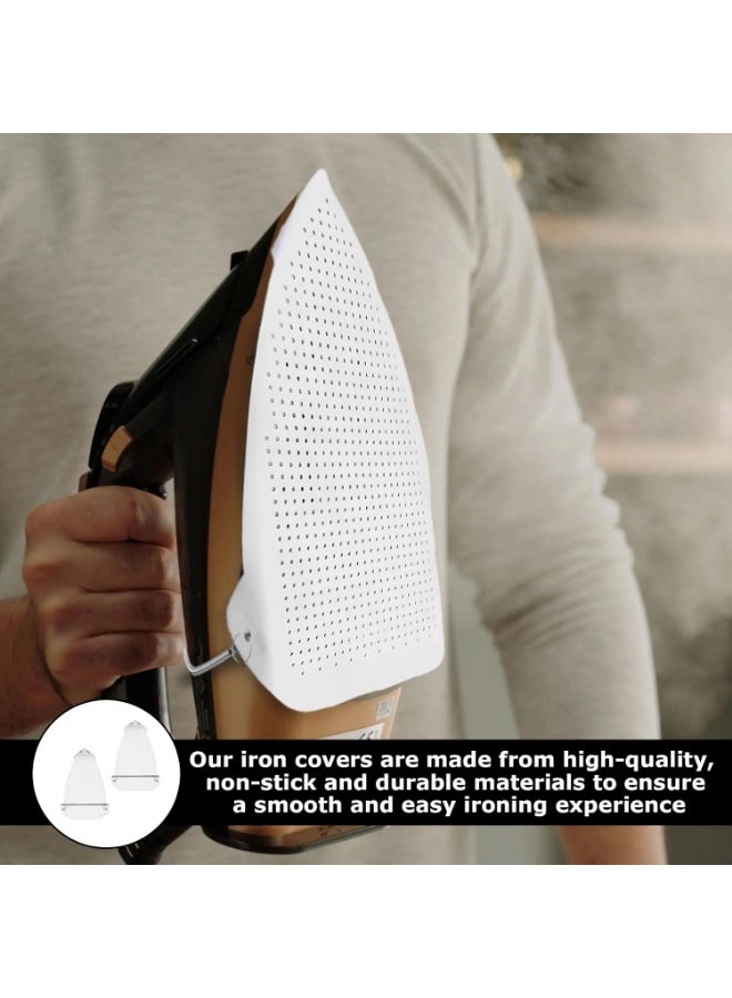 2 Pcs Universal Iron Protective Cover Shield,Iron Covers,Iron Protective Cover,Iron Pad,Ironing Pad For Garment Fabric Protection, Anti-Burn Mesh Cover Easy Installation Iron Sole Plate Accessory - Image 4