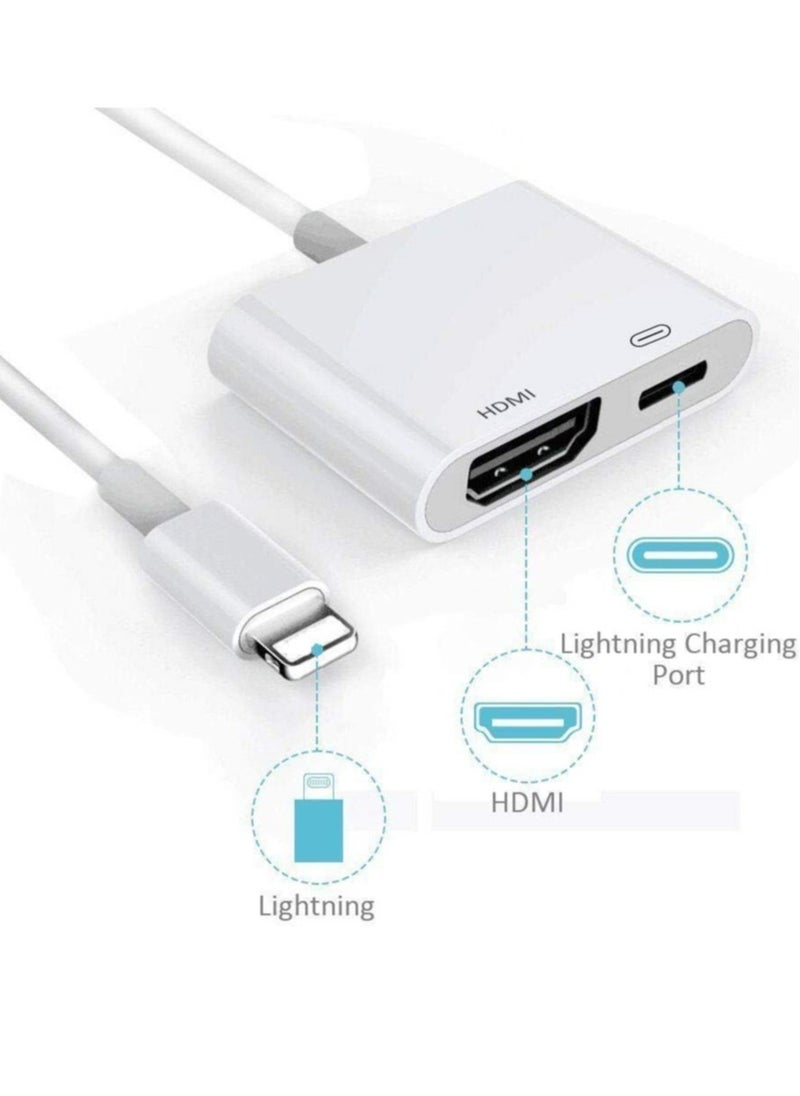 ELTRAZONE Lightning to HDMI,Apple MFi Certified Lightning to Digital AV Adapter,1080P Audio & 4K Video HDMI Sync Screen Connector with Charging Port for iPhone 11/XS/XR/X/8 7, iPad on HD TV/Monitor/Projector  - Image 3