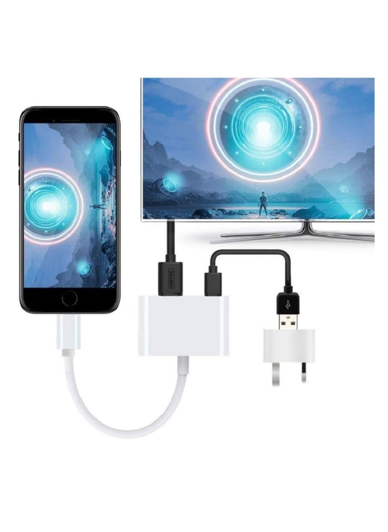 ELTRAZONE Lightning to HDMI,Apple MFi Certified Lightning to Digital AV Adapter,1080P Audio & 4K Video HDMI Sync Screen Connector with Charging Port for iPhone 11/XS/XR/X/8 7, iPad on HD TV/Monitor/Projector  - Image 5