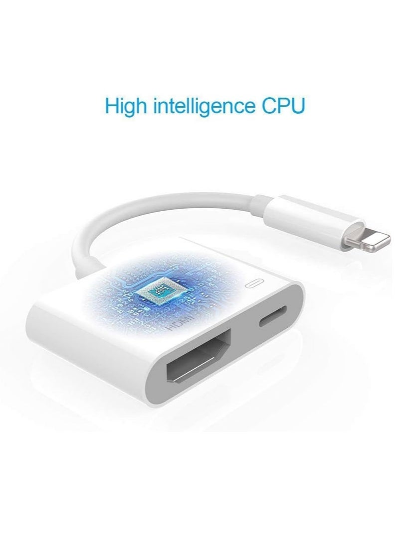 ELTRAZONE Lightning to HDMI,Apple MFi Certified Lightning to Digital AV Adapter,1080P Audio & 4K Video HDMI Sync Screen Connector with Charging Port for iPhone 11/XS/XR/X/8 7, iPad on HD TV/Monitor/Projector  - Image 2