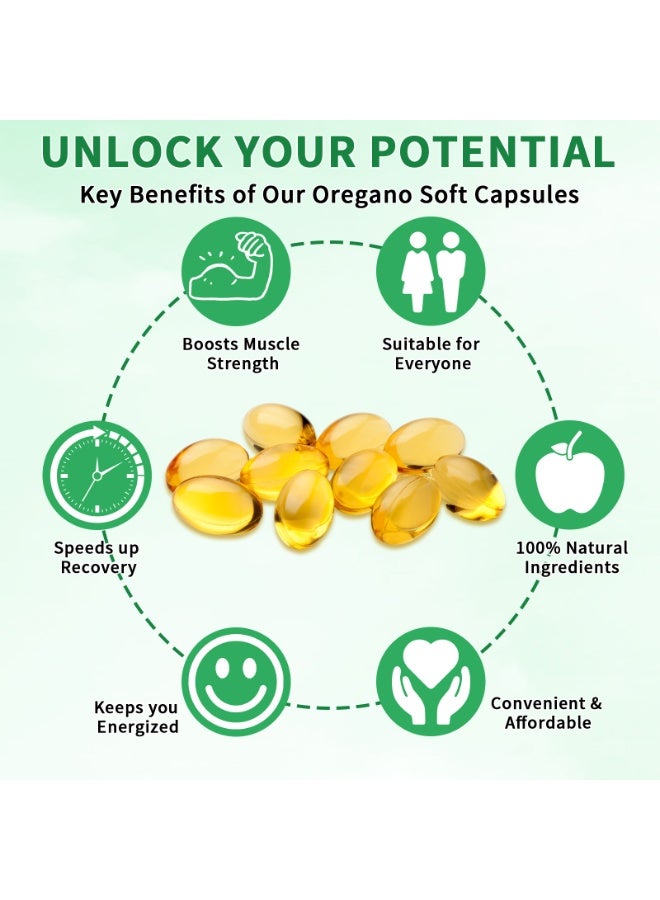 HATMANLABS 120 قطعة من كبسولات زيت الأوريجانو الطري مع زيت الحبة السوداء 6000 ملغ لكل حصة زيت الأوريجانو - Image 5
