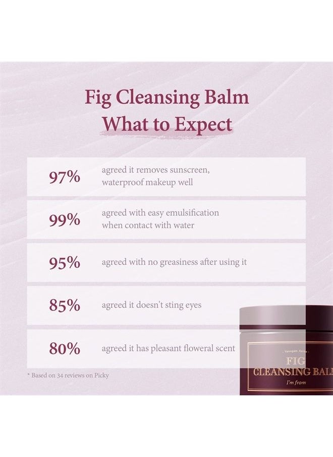 I'M FROM ] Fig Cleansing balm 100ml, korean makeup remover, vegan, Easy to rinse off, Fig oil water 7.8% with Peptide and Amino Acid, Makeup Meltaway, makeup melting balm to oil  - Image 2