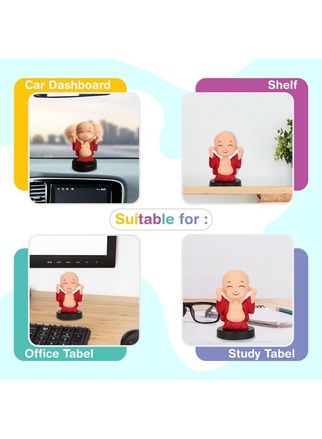 Webby Laughing Buddha Bobblehead Toys | Decoration Items for Home Décor, Car Dashboard, and Office Table| Goodluck Charm | God Statue for Festival | Diwali | Birthday Gift for Kids, Family and Friends - Image 4
