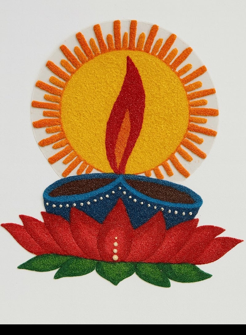 دييا رانغولي يدوي قابل لإعادة الاستخدام جاهز للشاي لتزيين المهرجانات