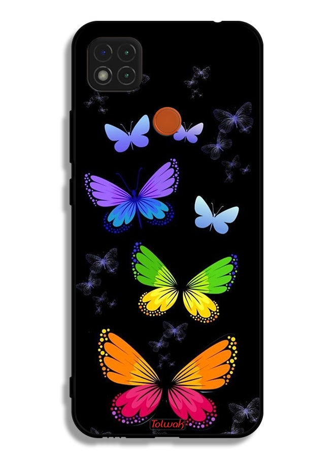 Tolwak Xiaomi Redmi 9C Protective Case Cover Colorful Butterflies  - Image 2