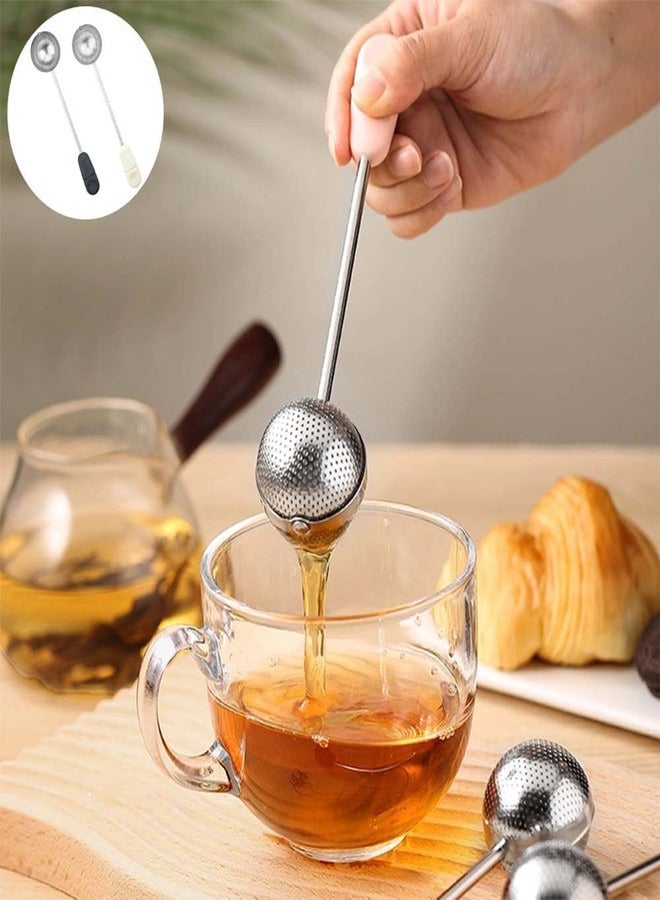 Osowake 2 PACK Stainless Steel Mesh Twisting Tea Ball Infuser Loose Leaf Tea Infuser Strainers Reusable Loose Leaf Tea Steeper Stainless Steel for Natural Tea & Coffee - Image 4