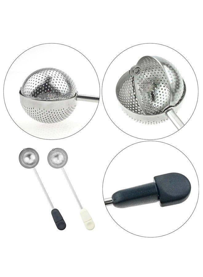 Osowake 2 PACK Stainless Steel Mesh Twisting Tea Ball Infuser Loose Leaf Tea Infuser Strainers Reusable Loose Leaf Tea Steeper Stainless Steel for Natural Tea & Coffee - Image 3