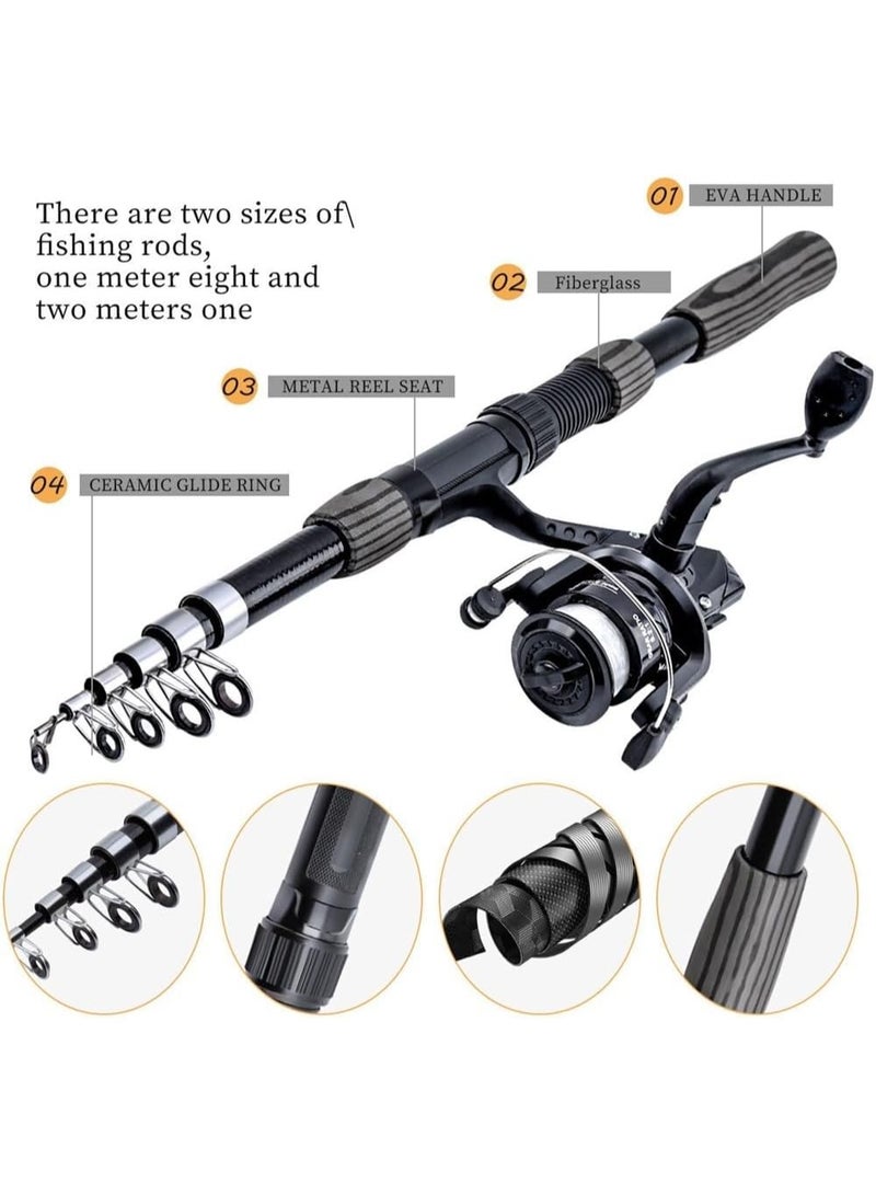 Arabest Fishing Rods, Long-Cast Spinning Sea Fishing Rod w/Sliding Luya Online-Free Handle Fishing Tackle - Image 2