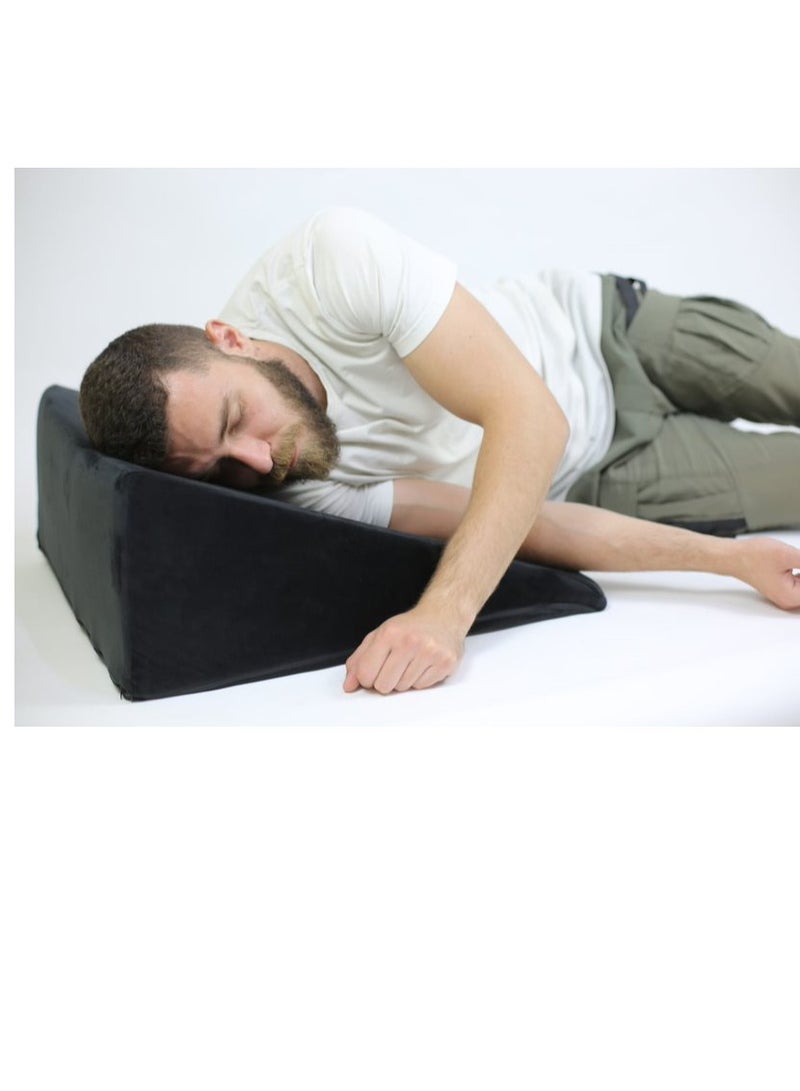 HT Large Incline Pillow to Support the Back and Prevent Esophageal Reflux and Orthotics, High Quality German foam (black) - Image 5