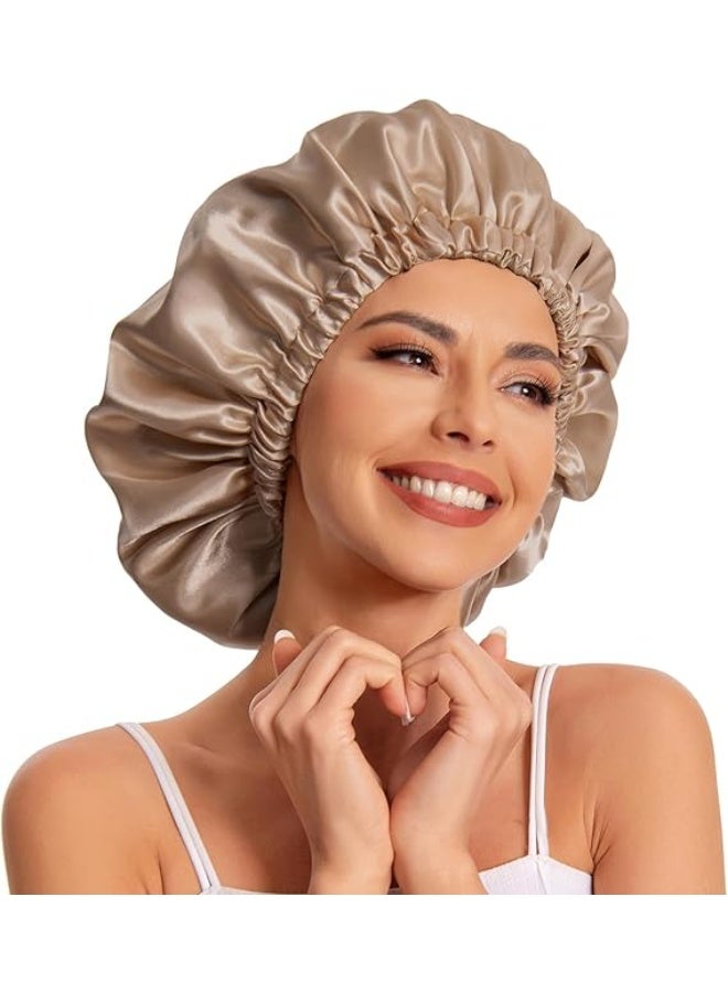 Edoneery Satin Hair Cap Women's Silk Sleep Cap for Natural Hair - Image 1