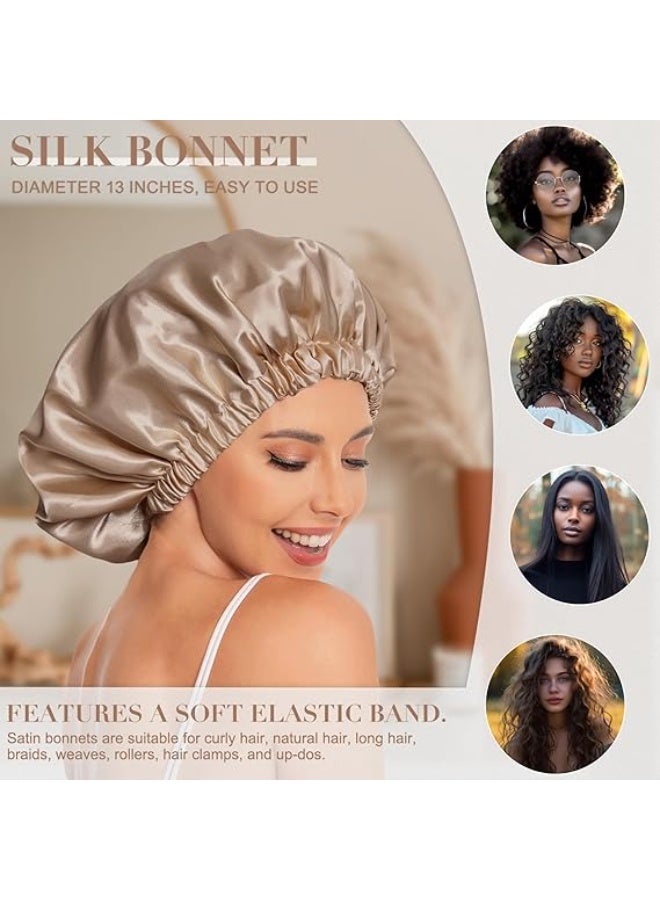 Edoneery Satin Hair Cap Women's Silk Sleep Cap for Natural Hair - Image 3