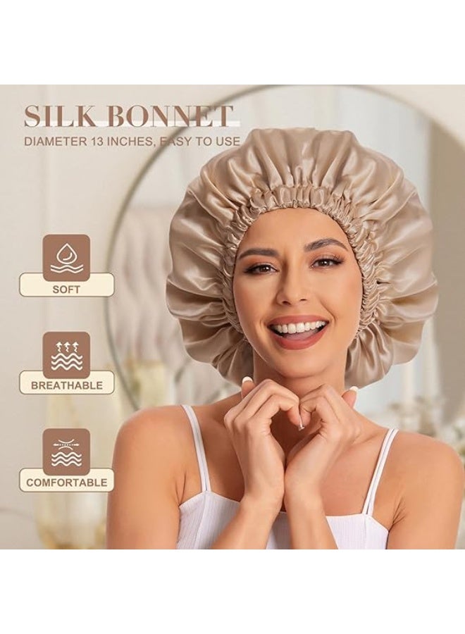 Edoneery Satin Hair Cap Women's Silk Sleep Cap for Natural Hair - Image 2