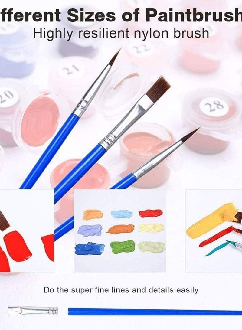 Excefore مجموعة الرسم بالأرقام للكبار، لوحة فنية على القماش مناسبة للمبتدئين، رسم أرقام سهل للأطفال والكبار، هوايات للنساء، بدون إطار، 16 × 20 بوصة - Image 4