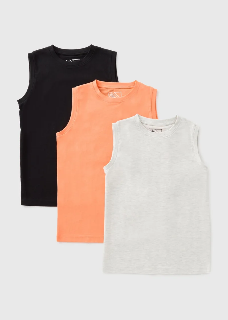 Matalan 3 Pack Boys Multi Coloured Vests