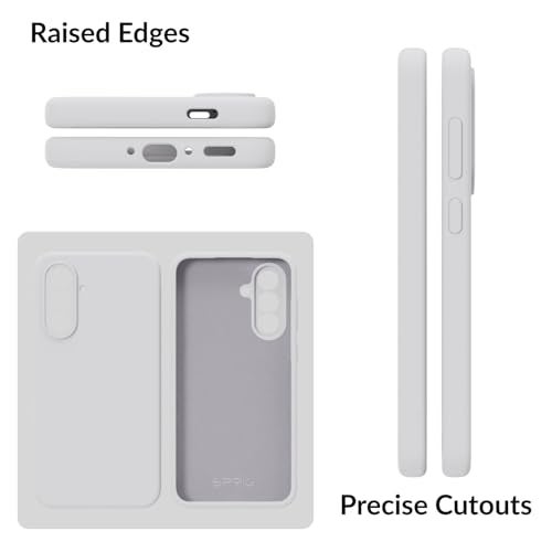 SPRIG Compatible with Samsung A36 5G Premium SilkTone Back Cover Drop Tested Shock Proof Mobile Case for Men, Women, Boys and Girls with Camera Protection (White) - Image 3