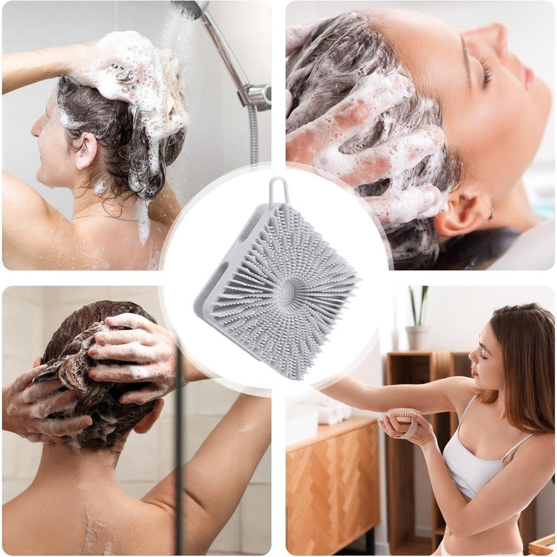 windforgecraft Scalp Scrubber,2 In 1 Hair Scrubber - Soft Double-Sided Scalp Bath Shower Scrubber Loofah Brush for Sensitive Kids Women Men - Image 4