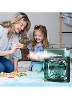 WEIDASI Portable Mist Sprinkler Fan With 5 Water Outputs And 3 Speeds And 7 Different LEDs Light Colours 600ml Capacity  - Image 4