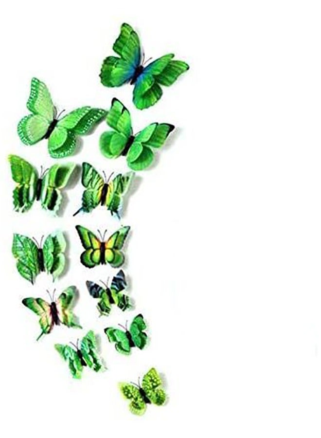 3D Butterfly Wall Sticker Multicolor - 24Pcs multi use - Image 4