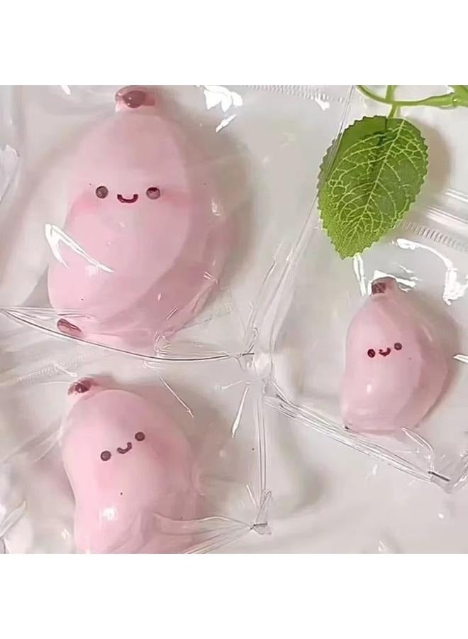 3pcs Soft Toy, Novel Stress Relief Toy, Squeeze Cute PVC Sensory Toy, Relieve Fidget Animal Shape Novelty Item Birthday Role Play Party Opp Package Gift Decorations