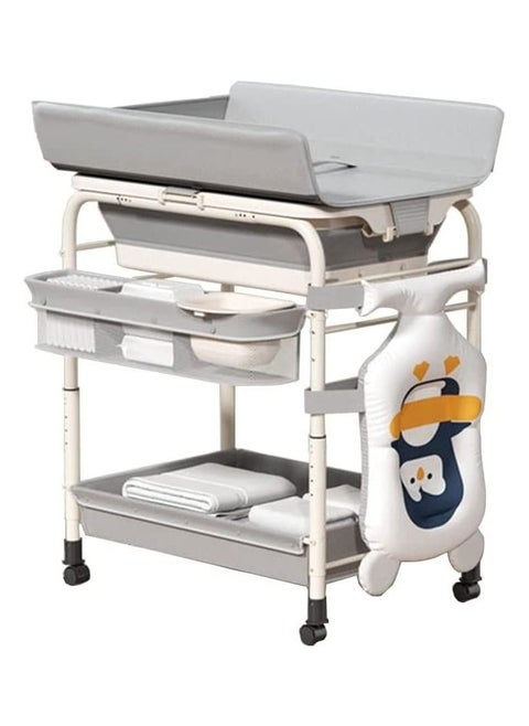 COOLBABY Portable Baby Changing Table Foldable Changing Table Dresser Changing Station for Infant Nursing Bath 2 in 1