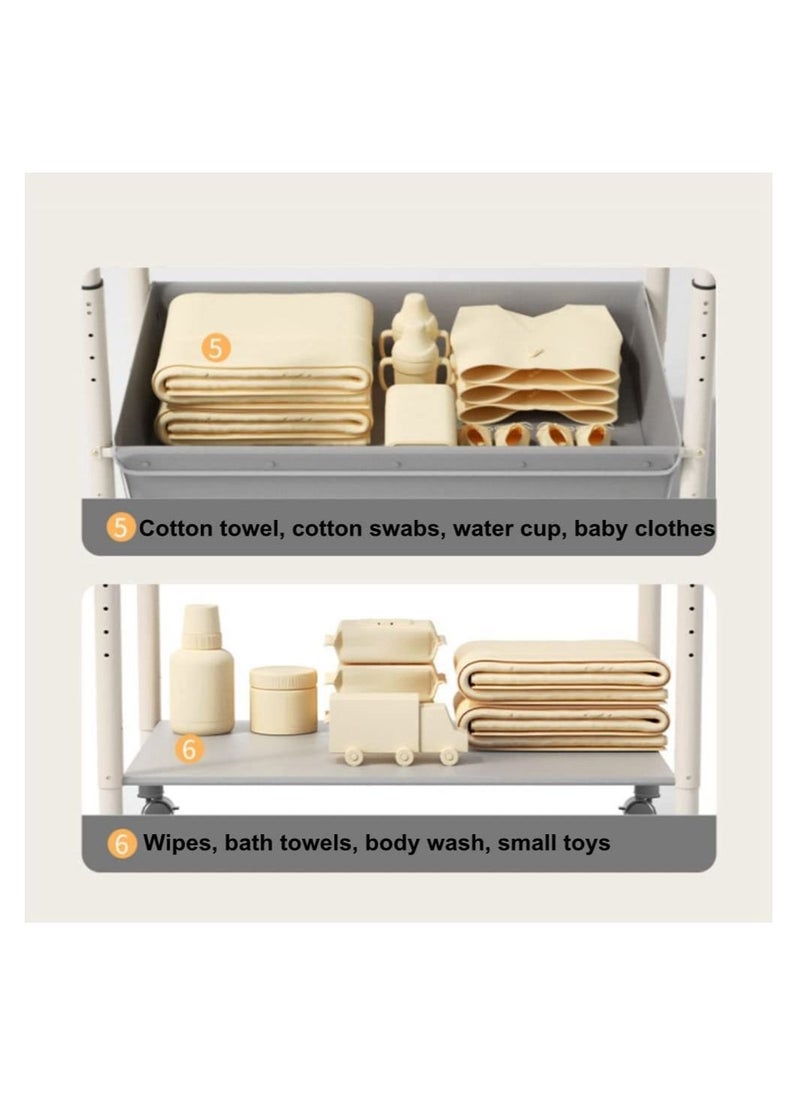 COOLBABY Portable Baby Changing Table Foldable Changing Table Dresser Changing Station for Infant Nursing Bath 2 in 1