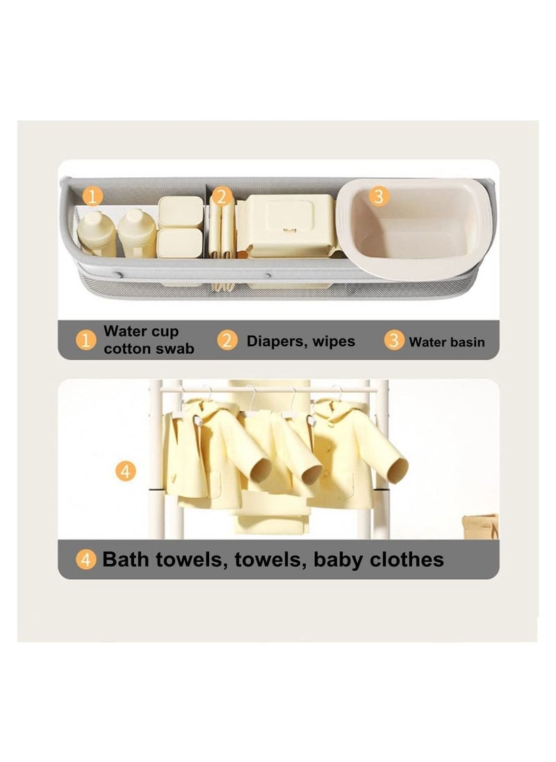 COOLBABY Portable Baby Changing Table Foldable Changing Table Dresser Changing Station for Infant Nursing Bath 2 in 1