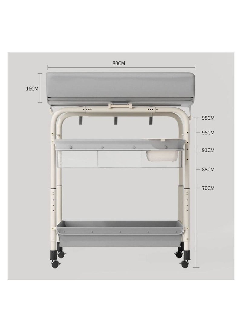 COOLBABY Portable Baby Changing Table Foldable Changing Table Dresser Changing Station for Infant Nursing Bath 2 in 1