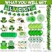 FINDRICH 40Pcs St Patricks Day Decorations Happy St Patricks Day Decorations Kit Includes Shamrock Backdrop Banner Paper Fan Balloon Hanging Swirls for Irish St Patricks Day Party Decor - Image 4