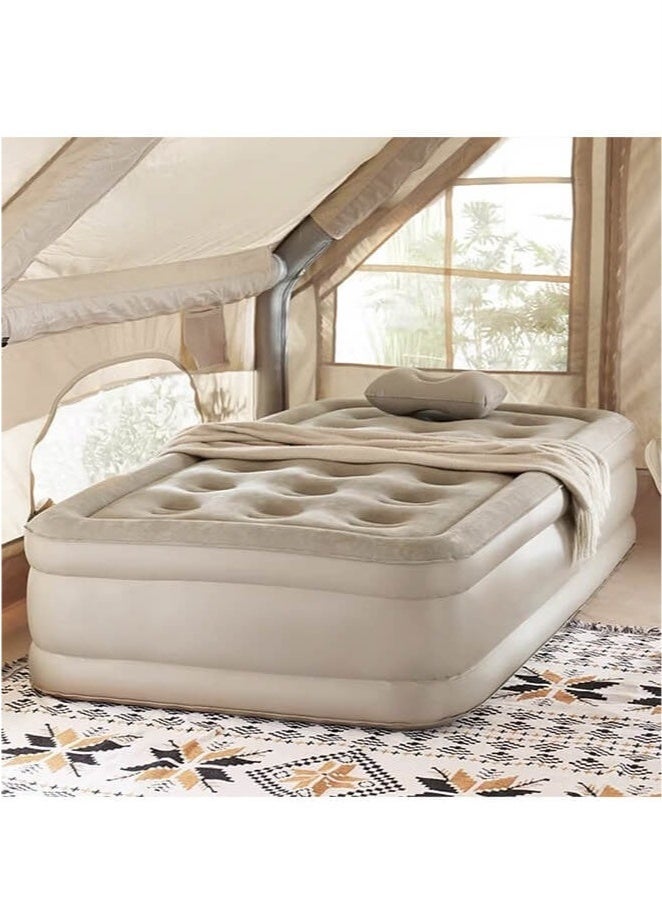 Eworld Single Inflatable Heightened Air Mattress with Built-In Pump – One-Touch Automatic Inflation/Deflation Portable Air Bed for Home, Camping & Travel (190 × 100 × 40 cm) - Assorted Colors - Image 5