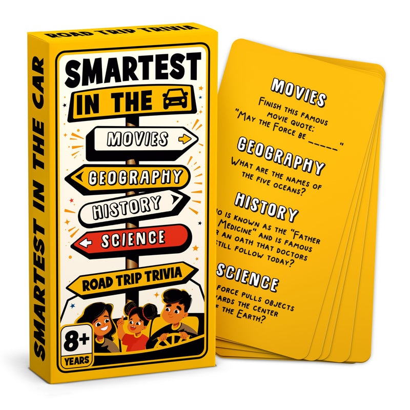 WELL BALANCED Road Trip Trivia Road Trip Games for Kids Travel Essentials Car Activities Must Haves for Ages 8 - Image 2